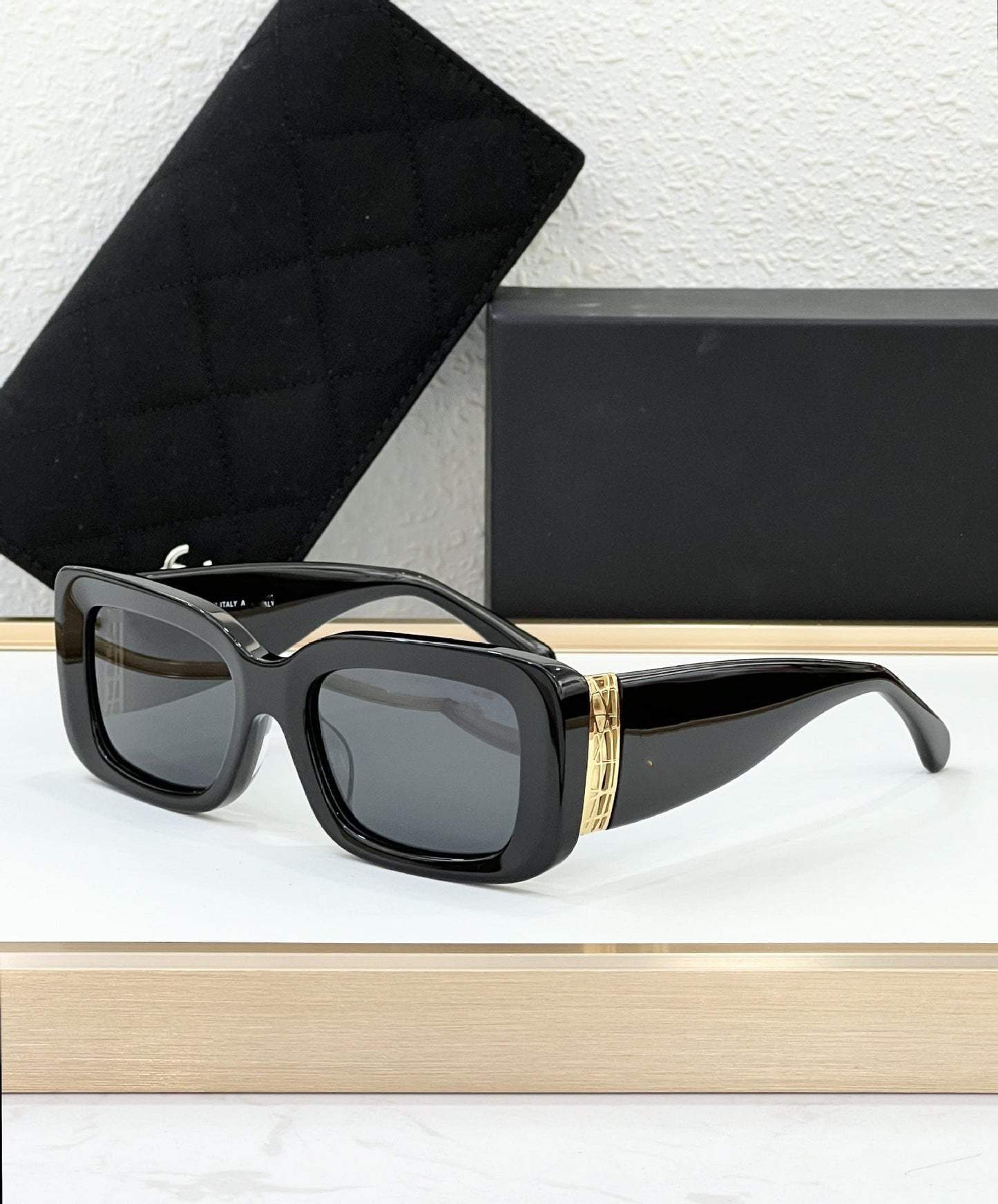 Sunglasses, High-end Plate, Round Face and Thin Sunshade Women's Fashion Sunglasses CH5534