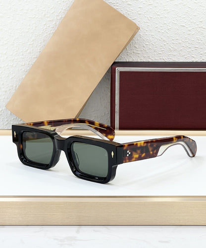 JMM ASCARI Cross-border High-end Retro Square Iron Man Vinegar Fiber Cool Men's and Women's Sunglasses JACQ