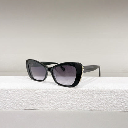 Cross-border Xiaoxiangjia Cat Eye Sunglasses Women's High Sense of European and American Style Fashion Internet Celebrity 5481H Personalized Pearl Sunglasses