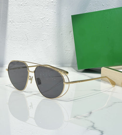 Cross-border BV1344S Pilot Sunglasses Toad Glasses Men's Metal Frame Sunglasses Women's Advanced Sense UV Protection