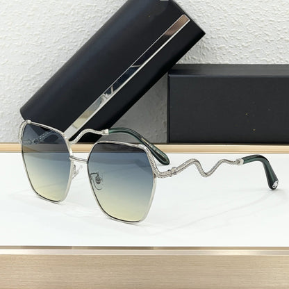 Cross-border European and American New SRC035M Metal Sunglasses Men's High-end UV-proof Sunglasses Women's High-end Sense