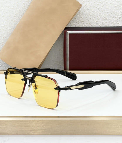 JACQ Cross-border Special for Fashionable Frameless Sunglasses, High-end Light Luxury Handmade Square Sunglasses, Women's UV Protection