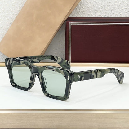 Cross-border JACQ New Fashion Box Sunglasses Men's High-end Sense Retro Versatile Sunscreen Sunglasses Women's UV Protection