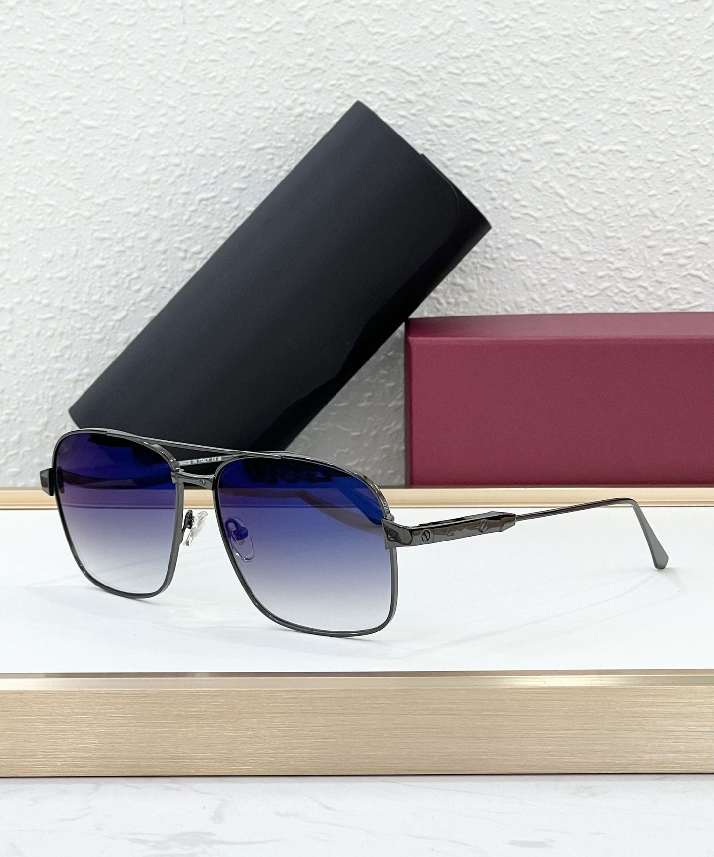 Cross-border CAR Fashion Light Luxury Metal Style Sunglasses Ins Vacation Square Tide Version Men's and Women's Outdoor Sunglasses UV-proof