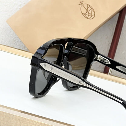 Cross-border JACQ European and American Fashion Sunglasses Men's Anti-ultraviolet Light Luxury Handmade Square Big-name Sunglasses Women's Advanced Sense