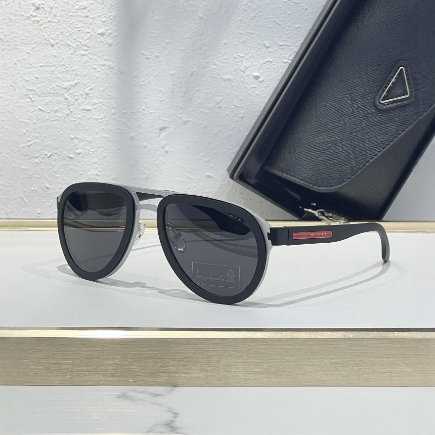 PRA Cross-border Fashion Toad Round Sports Classic Red Label Men's Sunglasses Ultra-light Outdoor Women's Sunglasses SPR56XS