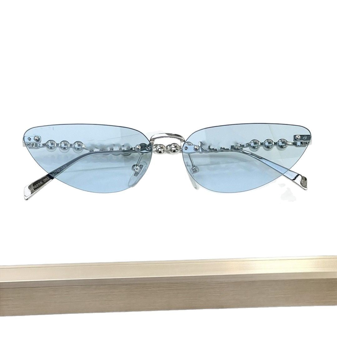 Cross-border European and American Style GU Fashion Frameless Cat Eye Sunglasses Women's High-end Sunglasses UV-proof GG1920S
