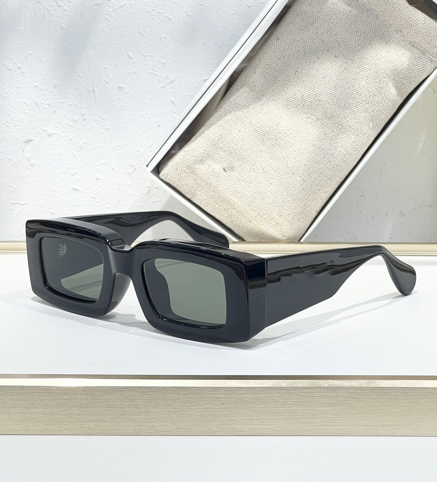 JACQU JAC235 TOP QUALITY Fashion Light Luxury Heavy Plate Square Vacation UV-proof Men's and Women's Sunglasses