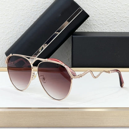 Cross-border European and American New Fashionable Versatile Metal Sunglasses Men's Driving UV Protection Sunglasses Women's High Sense