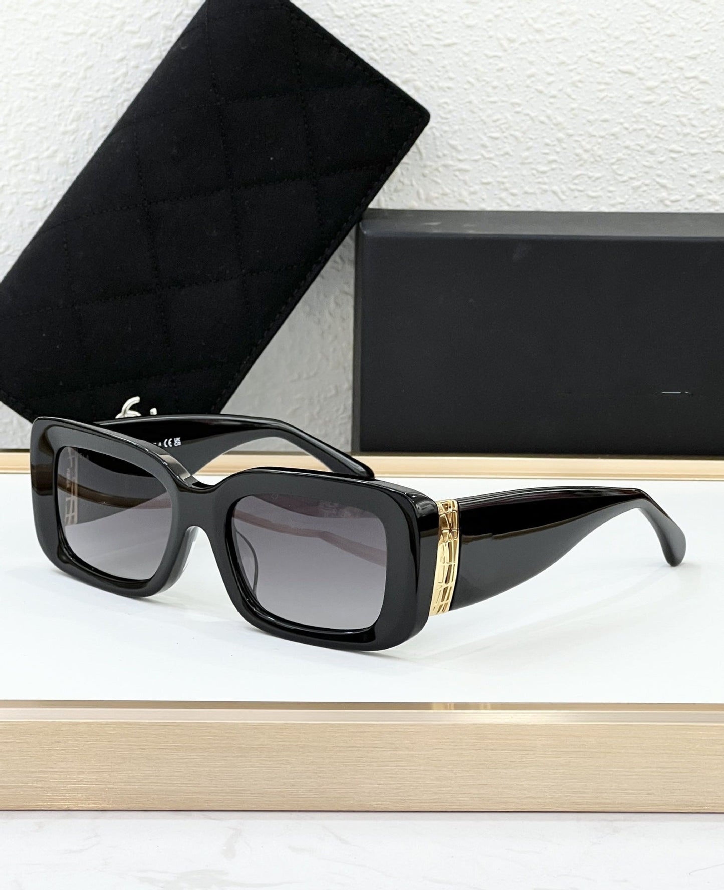 Sunglasses, High-end Plate, Round Face and Thin Sunshade Women's Fashion Sunglasses CH5534