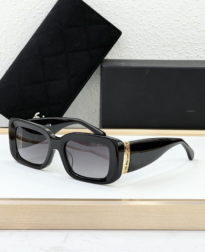 Sunglasses, High-end Plate, Round Face and Thin Sunshade Women's Fashion Sunglasses CH5534