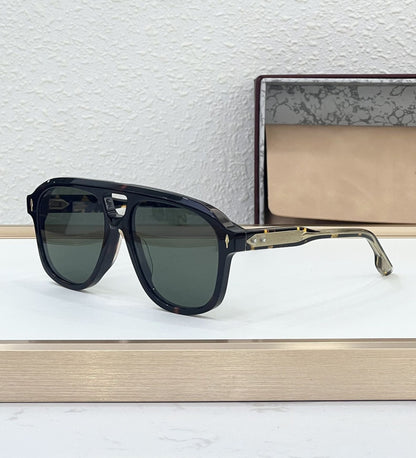 Cross-border JACQ European and American Fashion Sunglasses Men's Anti-ultraviolet Light Luxury Handmade Square Big-name Sunglasses Women's Advanced Sense