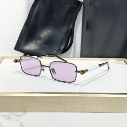 Cross-border K Home Fashion Light Luxury Small Square Metal Trend Edition Holiday Premium Sunglasses Men's and Women's Sunglasses P73