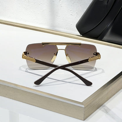 Cross-border MAY New Metal Sunglasses Men's High-end Fashion Classic Square Glasses UV-proof Sunglasses Women