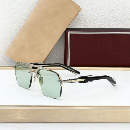 JACQ Cross-border Special for Fashionable Frameless Sunglasses, High-end Light Luxury Handmade Square Sunglasses, Women's UV Protection