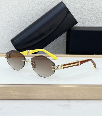 T Home Xiaohongshu Ins The Same Trimmed Sunglasses Women's Personality Metal Polygon Sunglasses Tide THE DUCER I