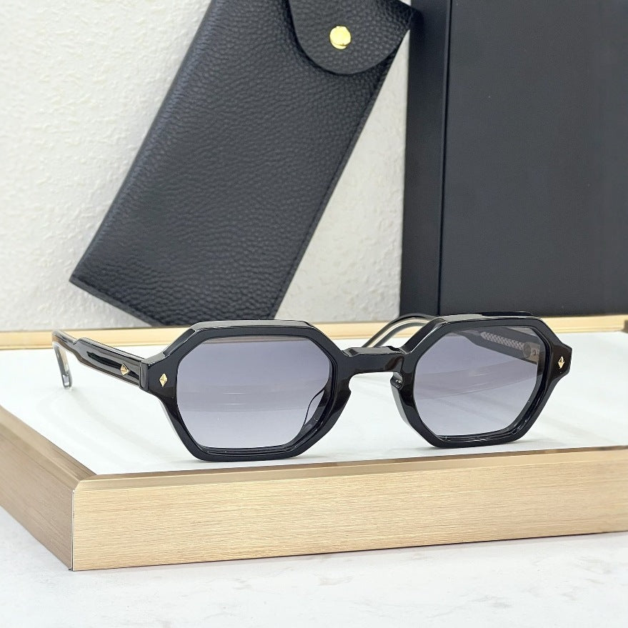 Cross-border JUDE Fashion Handmade Sunglasses Luxury Resort Trendy Version Hexagonal Square Anti-UV Sunglasses Unisex