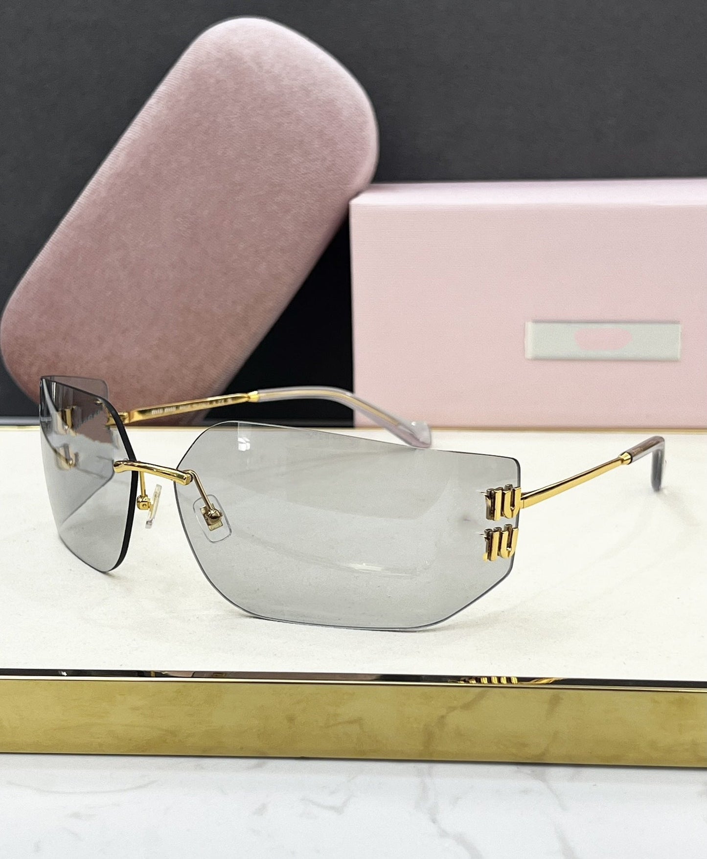 Big-name Miujia 54y Sunglasses Women's High-end Sense Zhang Yuanying, The Same Borderless Sunglasses, UV Protection and Eye Protection