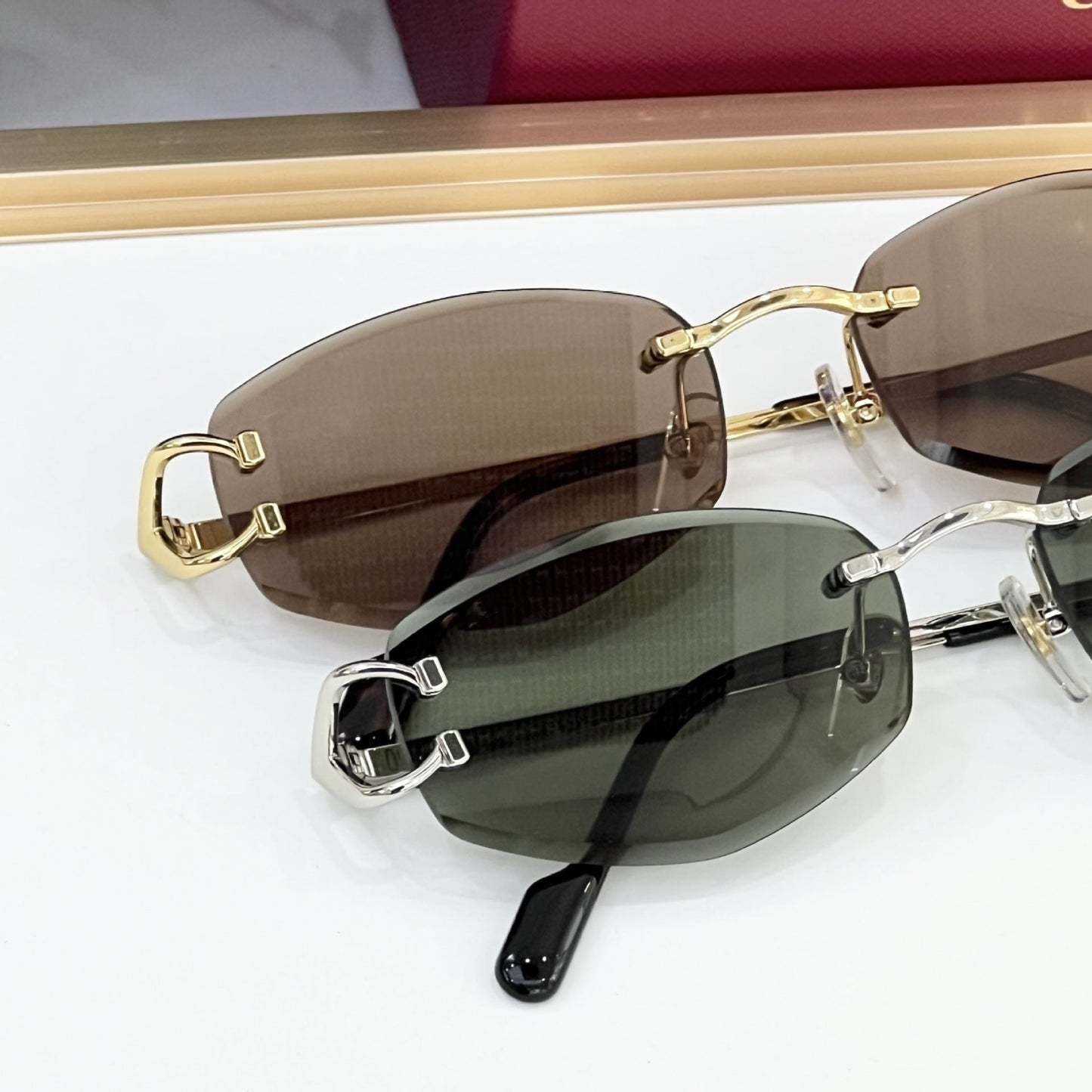 Cross-border CT0467S Fashion Frameless Sunglasses Women's High-end Big-name Sunglasses High-version Men's UV Protection