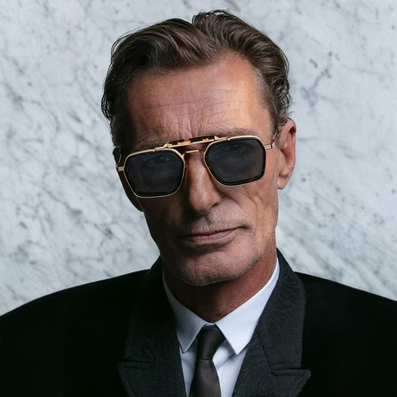 Cross-border JACQ Fashion Handmade Glasses Women's High-end Sense Big-name Sunglasses Men's UV-proof High-version Sunglasses Tide