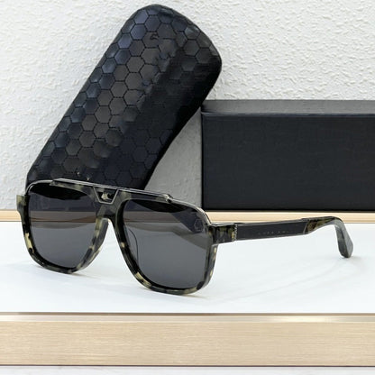 Cross-border European and American PP Fashion Sunglasses Men's Advanced Pilot Sunglasses Large Frame Plate Glasses Women's UV Protection