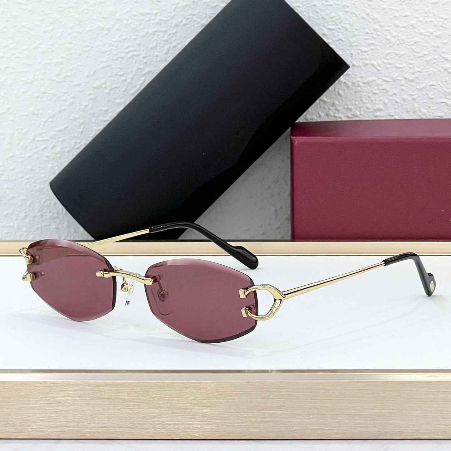 Cross-border CT0467S Fashion Frameless Sunglasses Women's High-end Big-name Sunglasses High-version Men's UV Protection