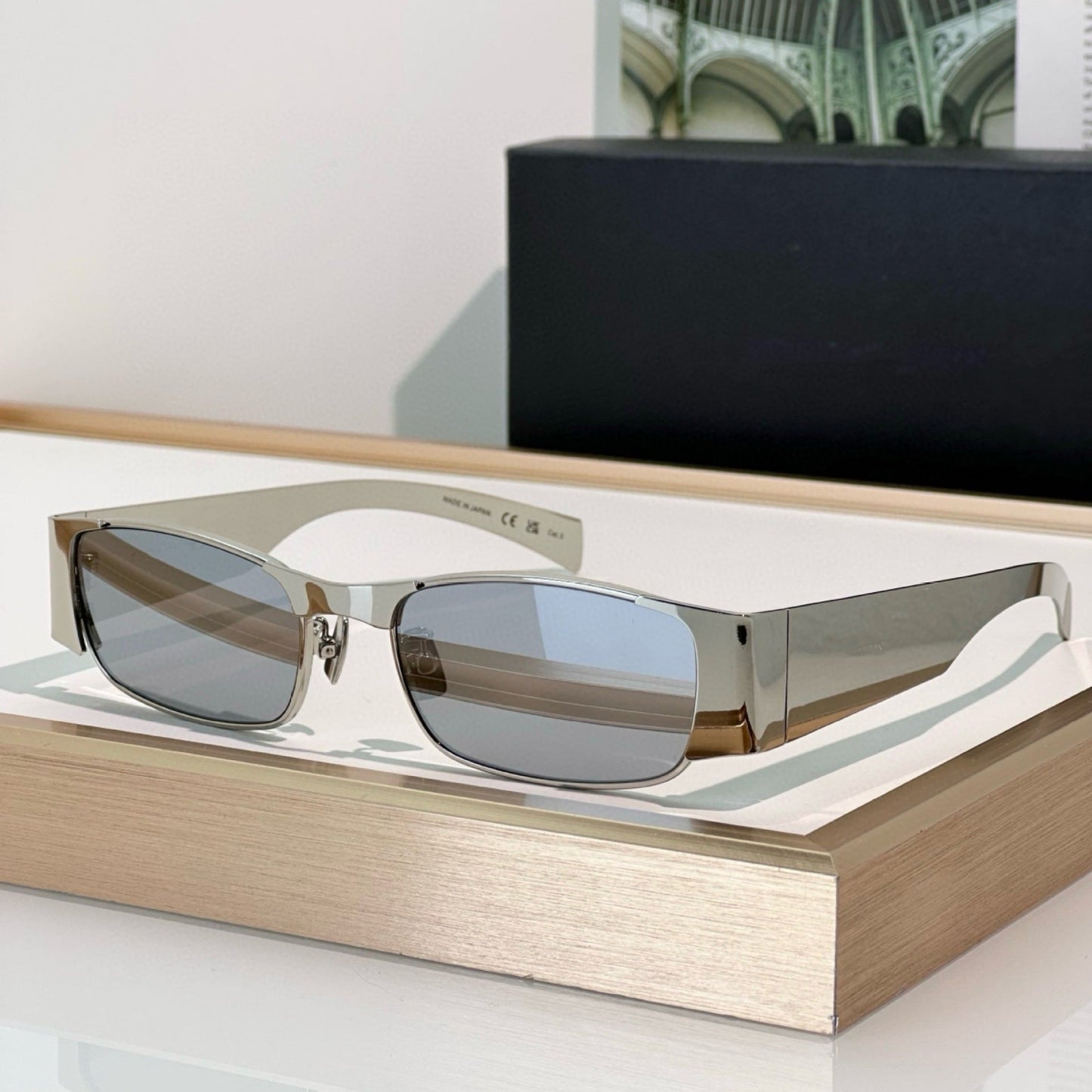 Cross-border Poplar Forest Sunglasses Light Luxury Metal Narrow Frame Glasses Women's Anti-ultraviolet Xiaohongshu Hot-selling Big-name Sunglasses