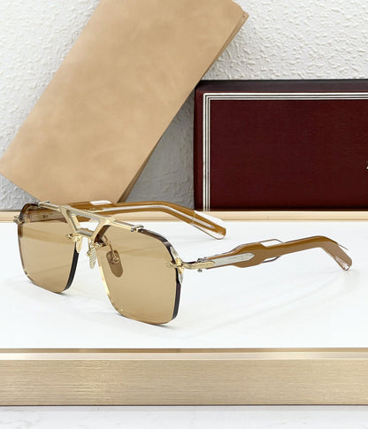 JACQ Cross-border Special for Fashionable Frameless Sunglasses, High-end Light Luxury Handmade Square Sunglasses, Women's UV Protection