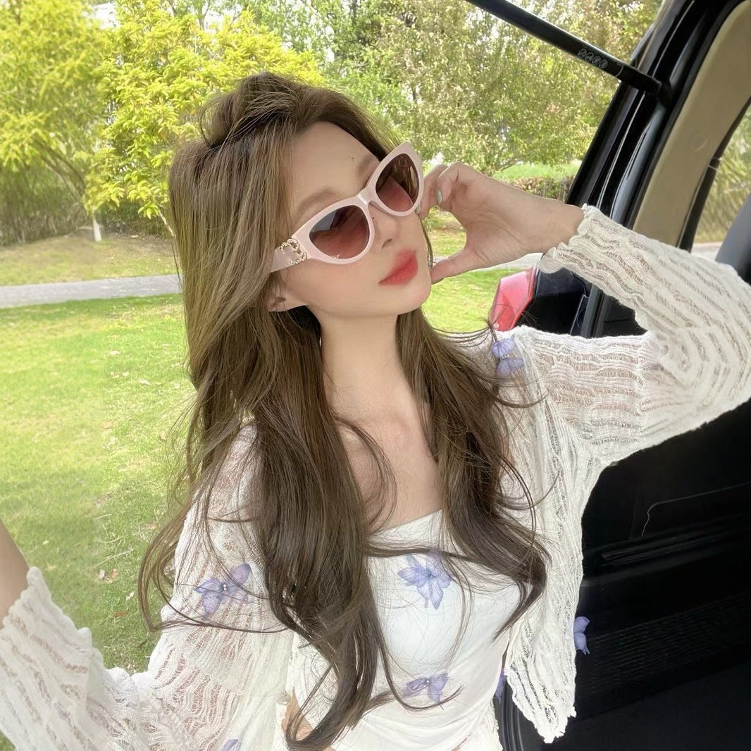 Cross-border 6990 Xiaoxiangfeng Sunglasses Women's High-end Fashion Cat Eye Sunglasses High Version Sunshades UV Protection