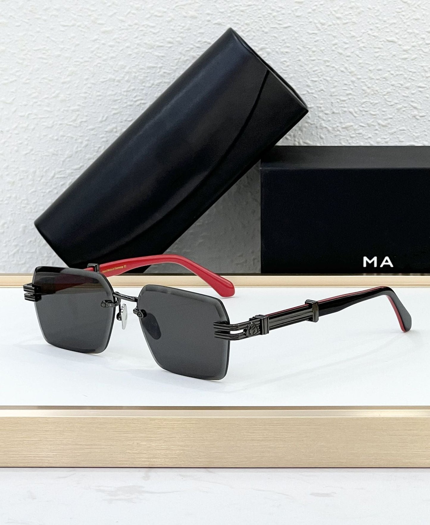 Cross-border New Sunglasses Hot-selling MAY Fashion Luxury Frameless Sunglasses Men's and Women's High Version UV Protection