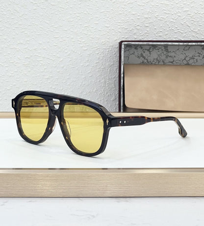 Cross-border JACQ European and American Fashion Sunglasses Men's Anti-ultraviolet Light Luxury Handmade Square Big-name Sunglasses Women's Advanced Sense