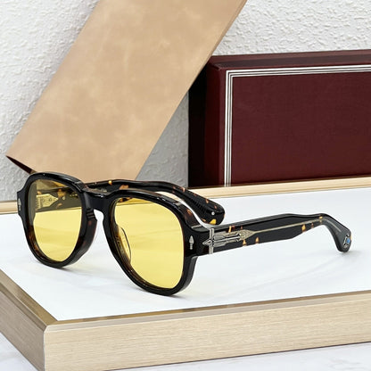 Cross-border JACQ Turquoise Japanese Handmade Glasses Fashion Sunglasses Men's High-end Sunglasses Women's UV Protection