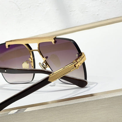 Cross-border MAY New Metal Sunglasses Men's High-end Fashion Classic Square Glasses UV-proof Sunglasses Women