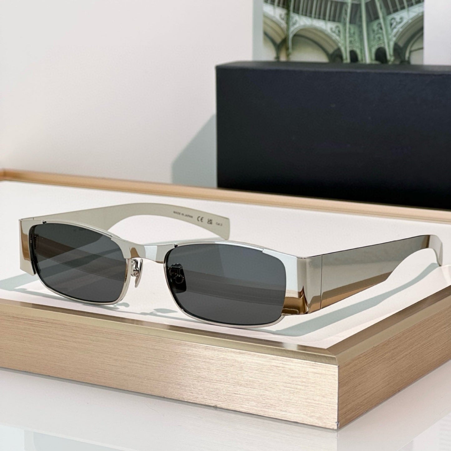 Cross-border Poplar Forest Sunglasses Light Luxury Metal Narrow Frame Glasses Women's Anti-ultraviolet Xiaohongshu Hot-selling Big-name Sunglasses