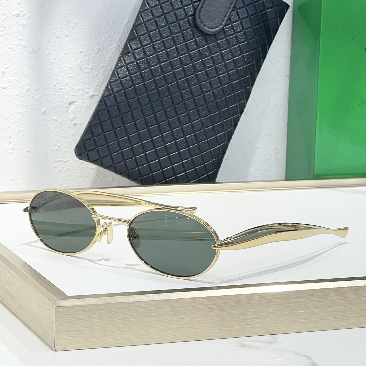 Cross-border European and American Sardines Metal Sunglasses Men's High-end Fashion Glasses Big-name Sunglasses Women's UV Protection