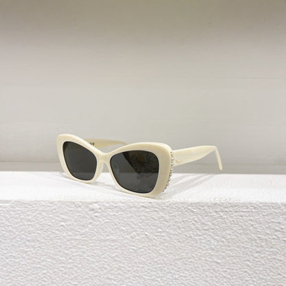 Cross-border Xiaoxiangjia Cat Eye Sunglasses Women's High Sense of European and American Style Fashion Internet Celebrity 5481H Personalized Pearl Sunglasses