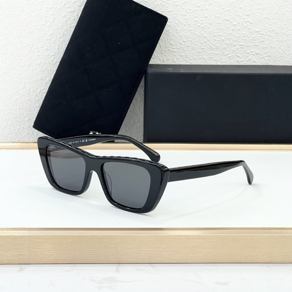 Cross-border Plate Butterfly Cat Eye Sunglasses Women's High-quality Fashion Sunglasses Trendy Sunshade UV-proof Glasses