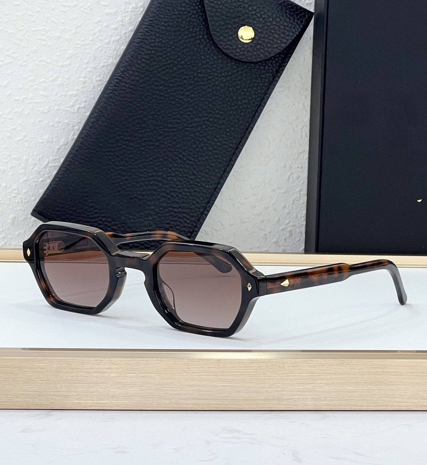 Cross-border JUDE Fashion Handmade Sunglasses Luxury Resort Trendy Version Hexagonal Square Anti-UV Sunglasses Unisex