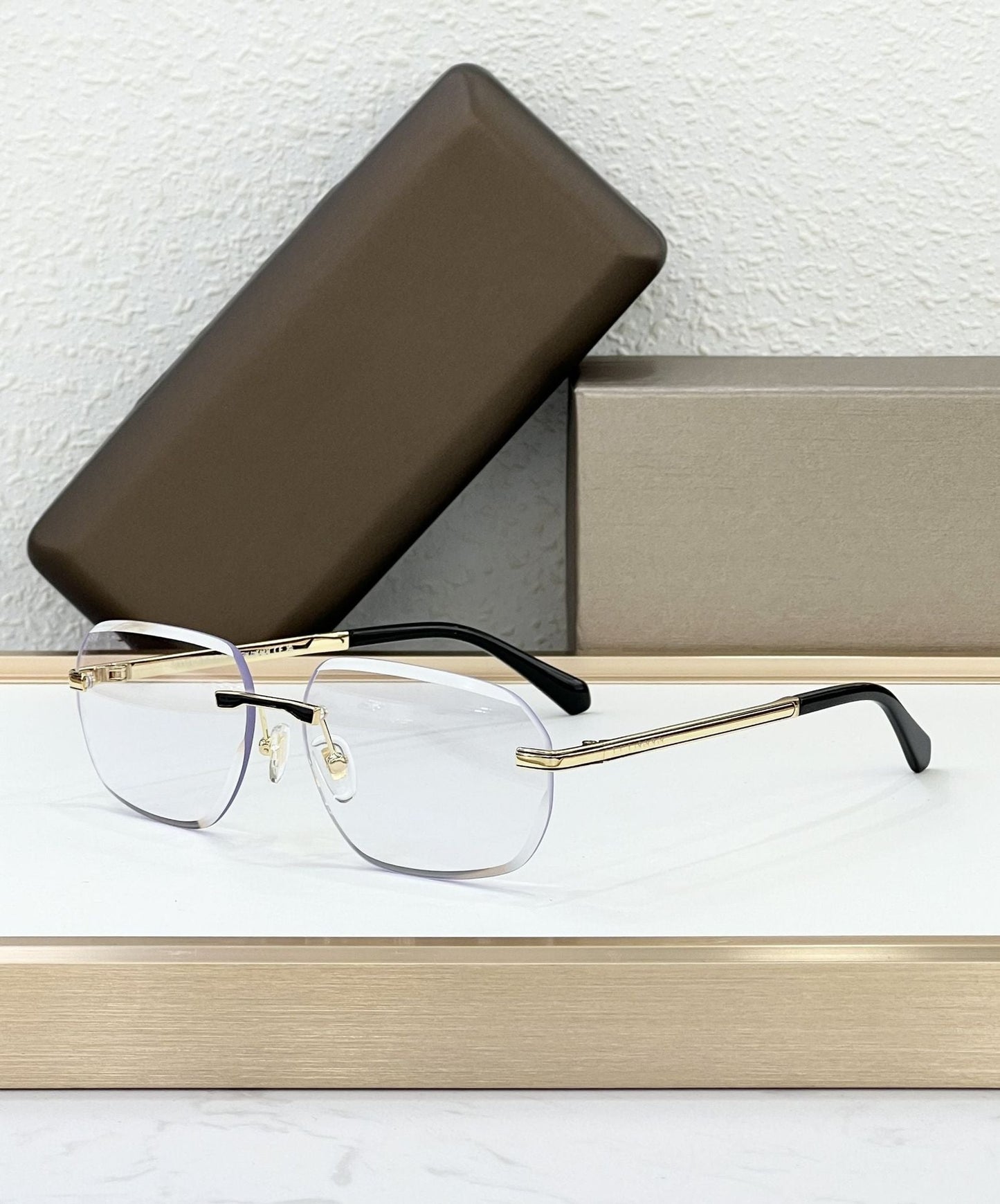 40128 Cross-border Fashion Light Luxury Metal BV Home Frameless Square Vacation Men's and Women's Sunglasses Party Outdoor Sunglasses