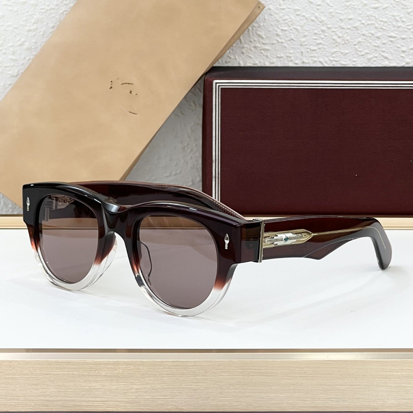 JACQ Cross-border Turquoise Handmade Glasses High-quality Sunglasses Men's Advanced Sense Big-name Sunglasses Women's UV Protection