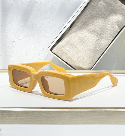 JACQU JAC235 TOP QUALITY Fashion Light Luxury Heavy Plate Square Vacation UV-proof Men's and Women's Sunglasses