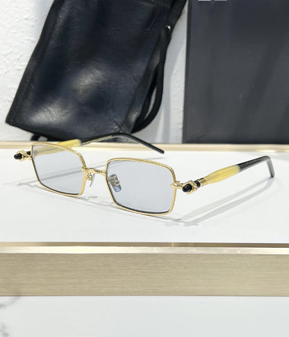 Cross-border K Home Fashion Light Luxury Small Square Metal Trend Edition Holiday Premium Sunglasses Men's and Women's Sunglasses P73