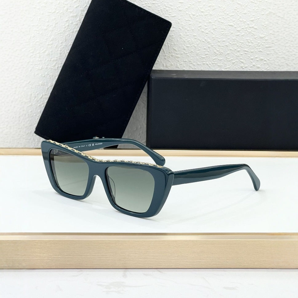 Cross-border Plate Butterfly Cat Eye Sunglasses Women's High-quality Fashion Sunglasses Trendy Sunshade UV-proof Glasses