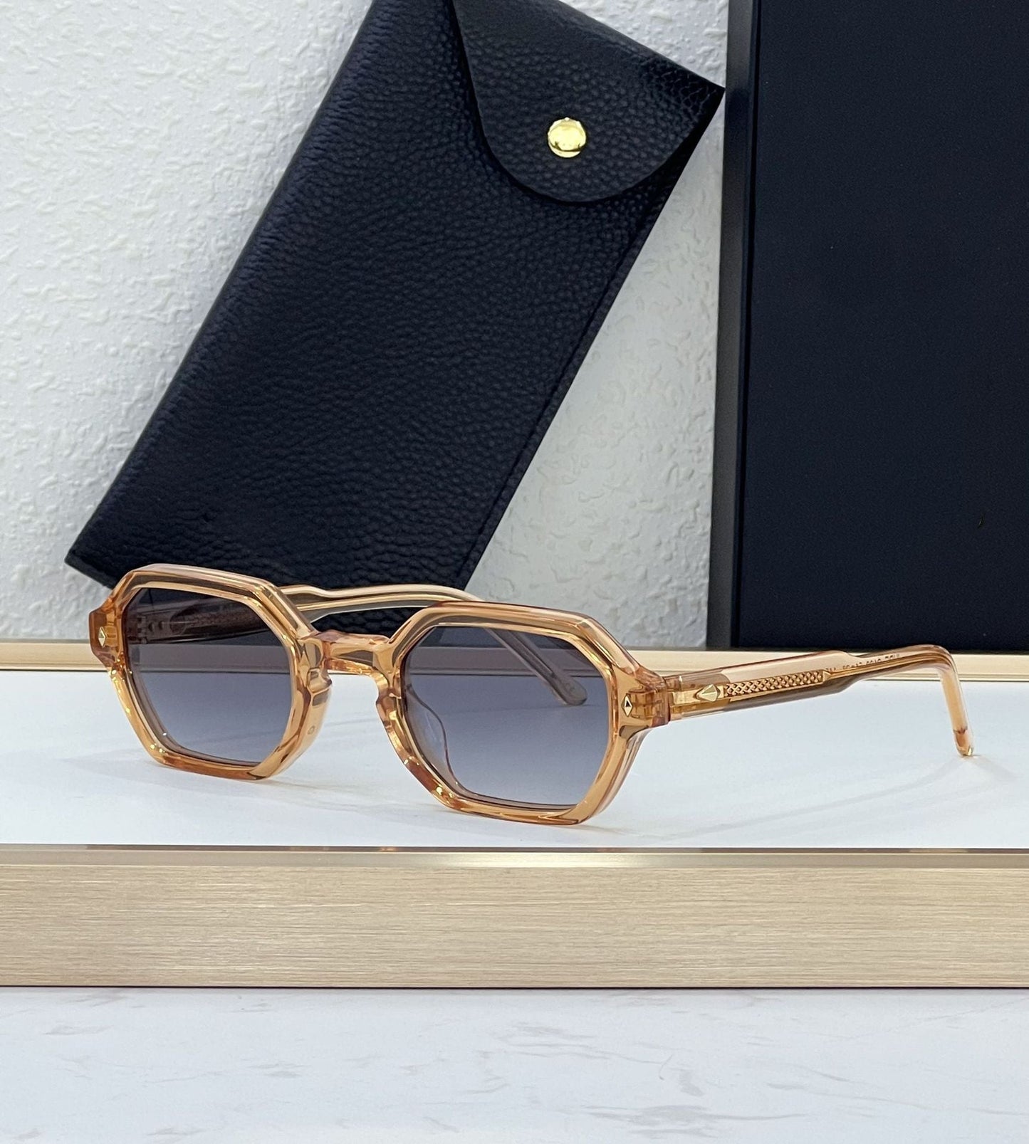 Cross-border JUDE Fashion Handmade Sunglasses Luxury Resort Trendy Version Hexagonal Square Anti-UV Sunglasses Unisex