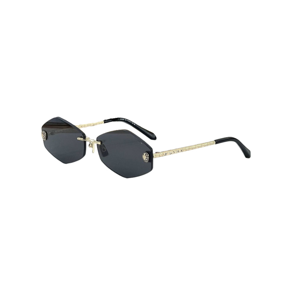 Cross-border Fashion Light Luxury Metal Snake Frameless Polygon B Home Vacation Trendy Men and Women Sunglasses Outdoor BV500156U